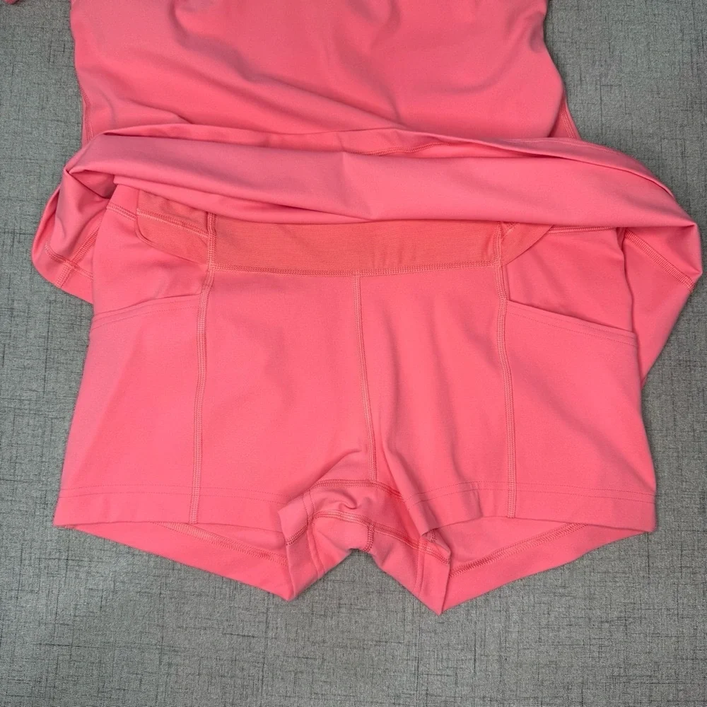 Lululemon Align Short Sleeve Dress Athletic Mini Dress Sakura Pink 10 12 NWT - Picture 10 of 15